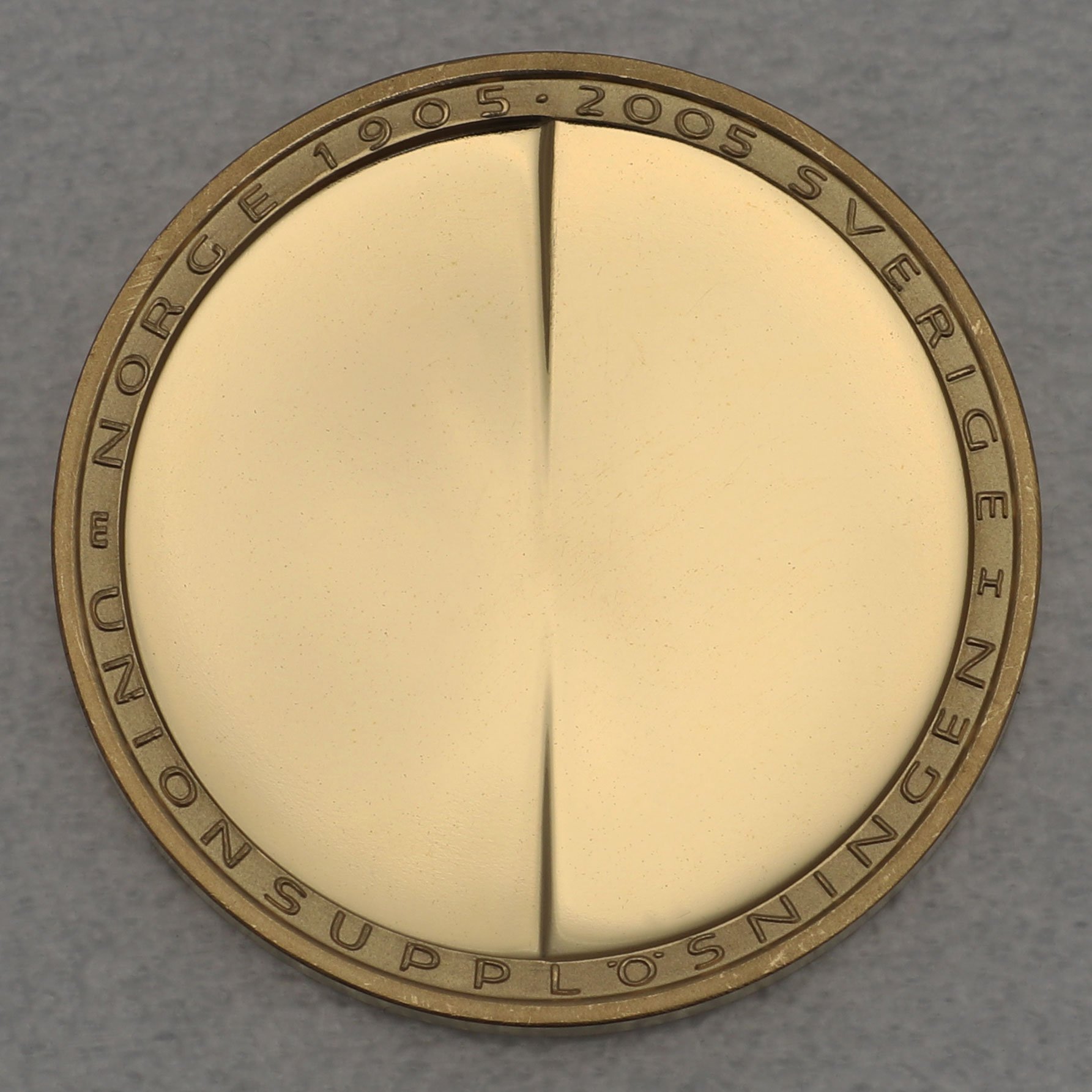 Goldmünze 2000 Kronor "Unionsupplösningen" 2005 100 Jahre Ende der Union (Schweden) - Detailansicht 1