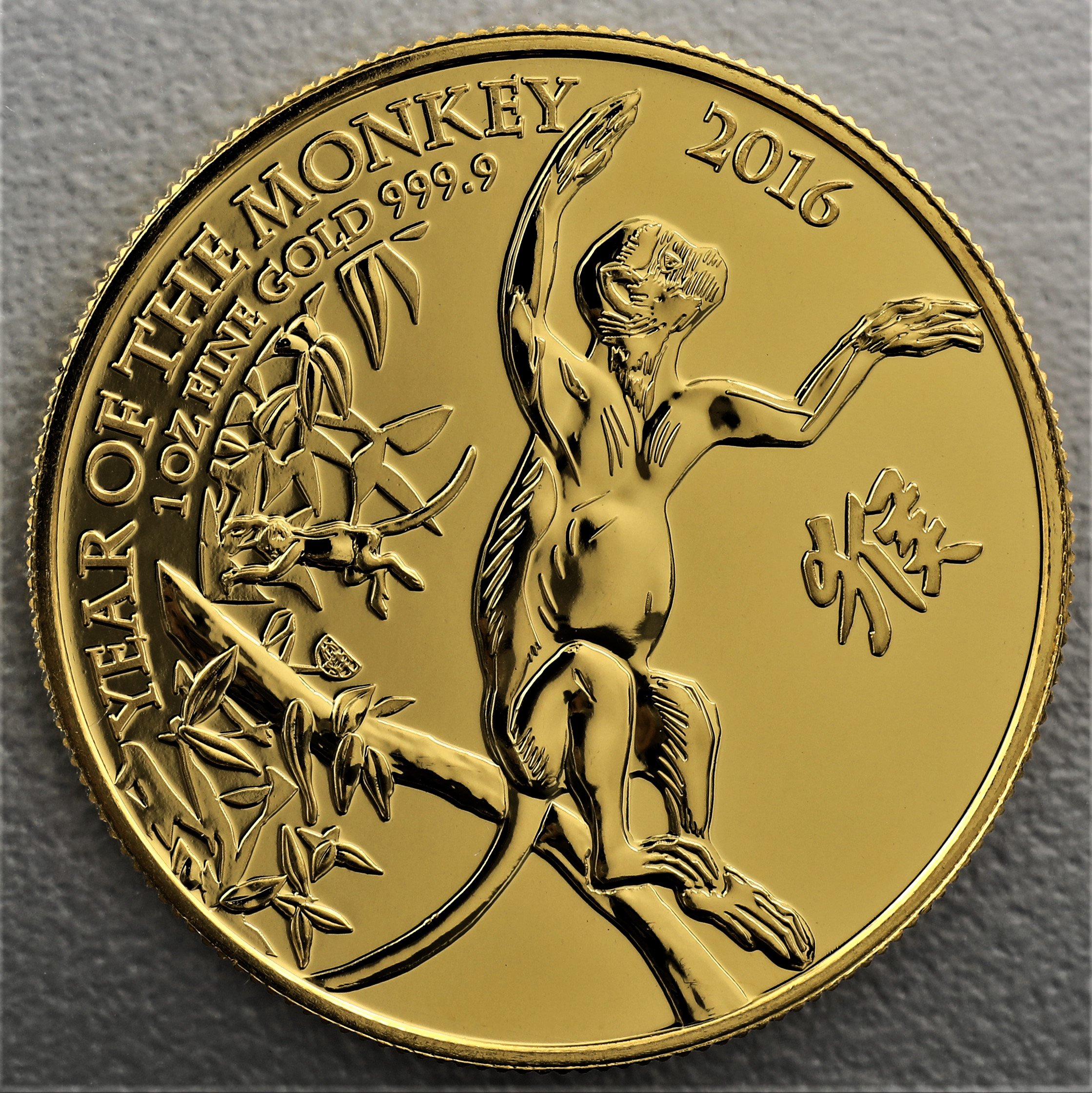 Goldmünze 1oz "Affe" 2016 Lunar – Year of the Monkey (Großbritannien) - Hauptansicht
