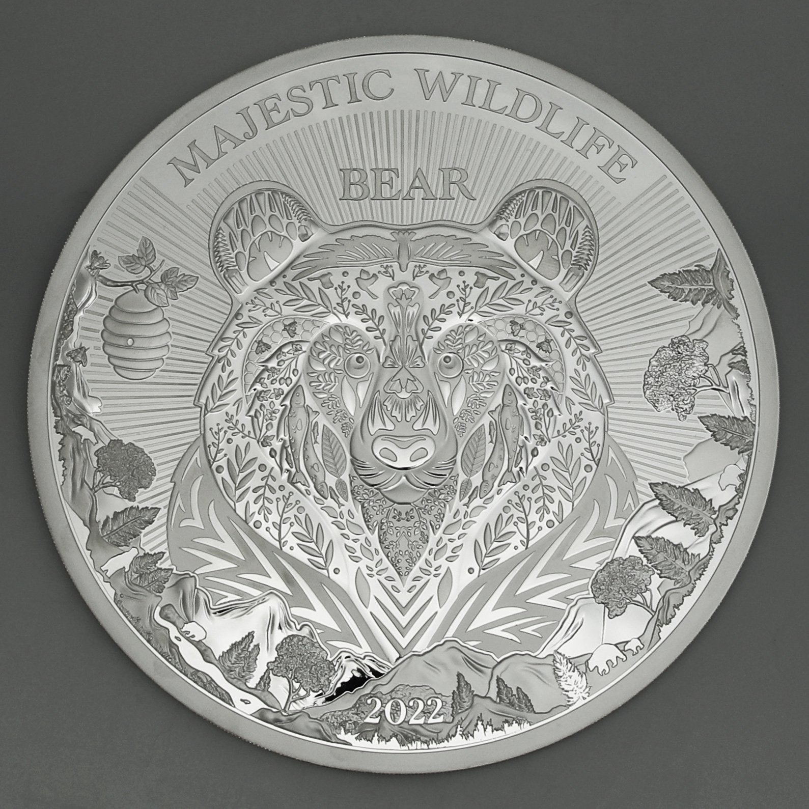 Silbermünze 1kg "Bär" 2022 Majestic Wildlife (Samoa) - Hauptansicht