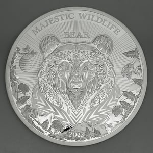 Silbermünze 1kg "Bär" 2022 Majestic Wildlife (Samoa) - Hauptansicht
