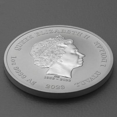 Silbermünzen 2 x 1oz "Ottifant & Krügerrand" 2023 Set – 2-teilig (Tuvalu & Südafrika) - Miniaturansicht 9