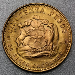 Goldmünze 50 Pesos "Liberty" (Chile) - Miniaturansicht 2