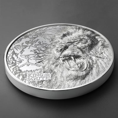 Silbermünze 1kg "King of the South - Lion" 2023 (PP/HR) Cook Islands - Miniaturansicht 3