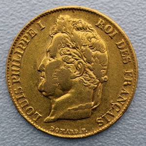 Goldmünze 20 Francs "Louis Philippe I." mit Schleife (Frankreich) - Hauptansicht