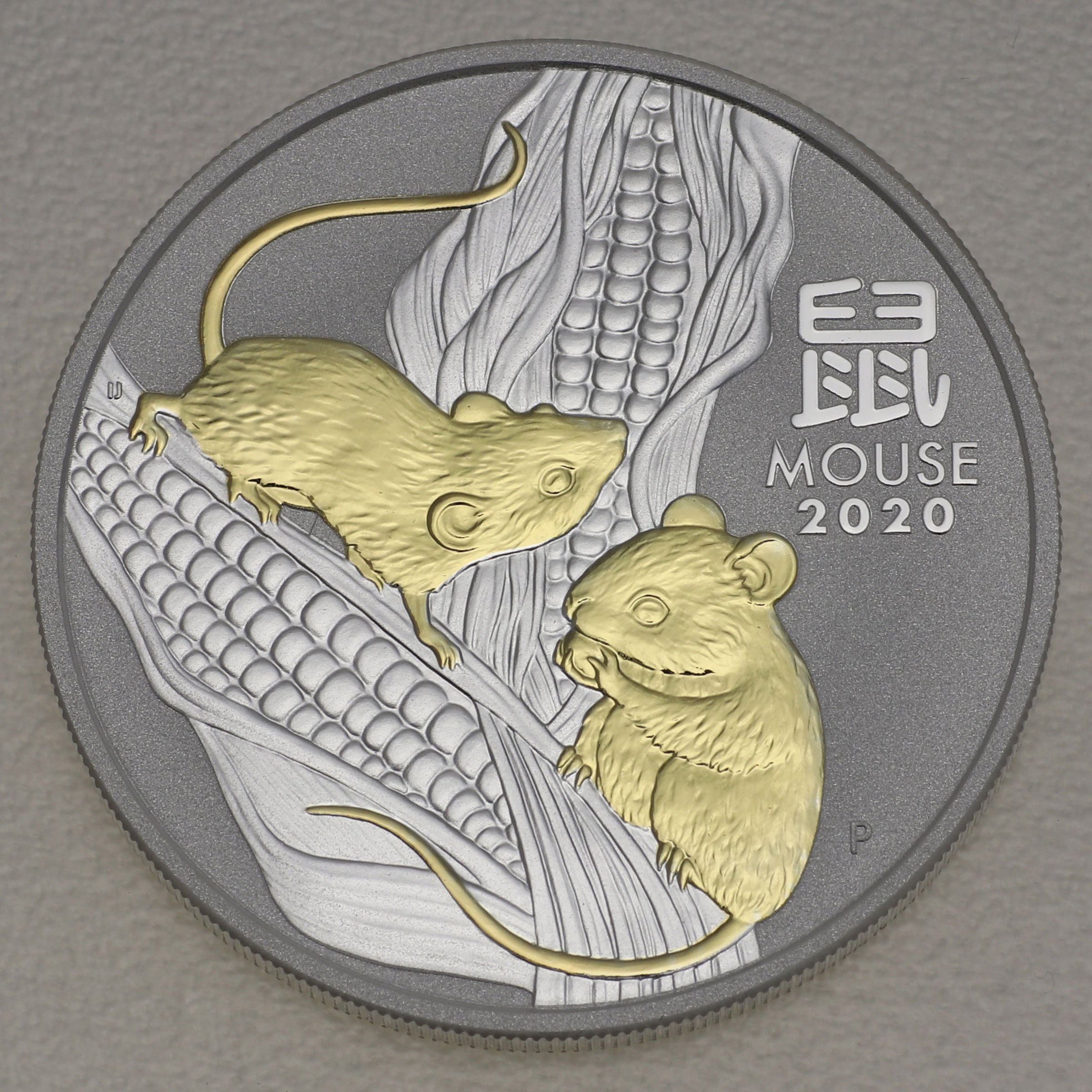 Silbermünze 1oz "Maus" 2020 (vergoldet) Lunar III – Year of the Mouse (Australien) - Hauptansicht