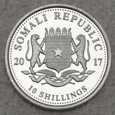 Silbermünze 1/10oz "Elefant" 2017 African Wildlife (Somalia) - Miniaturansicht 2
