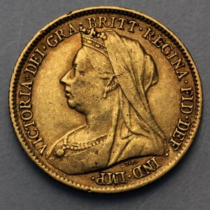 Goldmünze 1/2 Sovereign "Victoria" Schleier (Großbritannien) - Hauptansicht