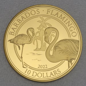 Goldmünze 1oz "Flamingo" 2022 (Barbados) - Hauptansicht