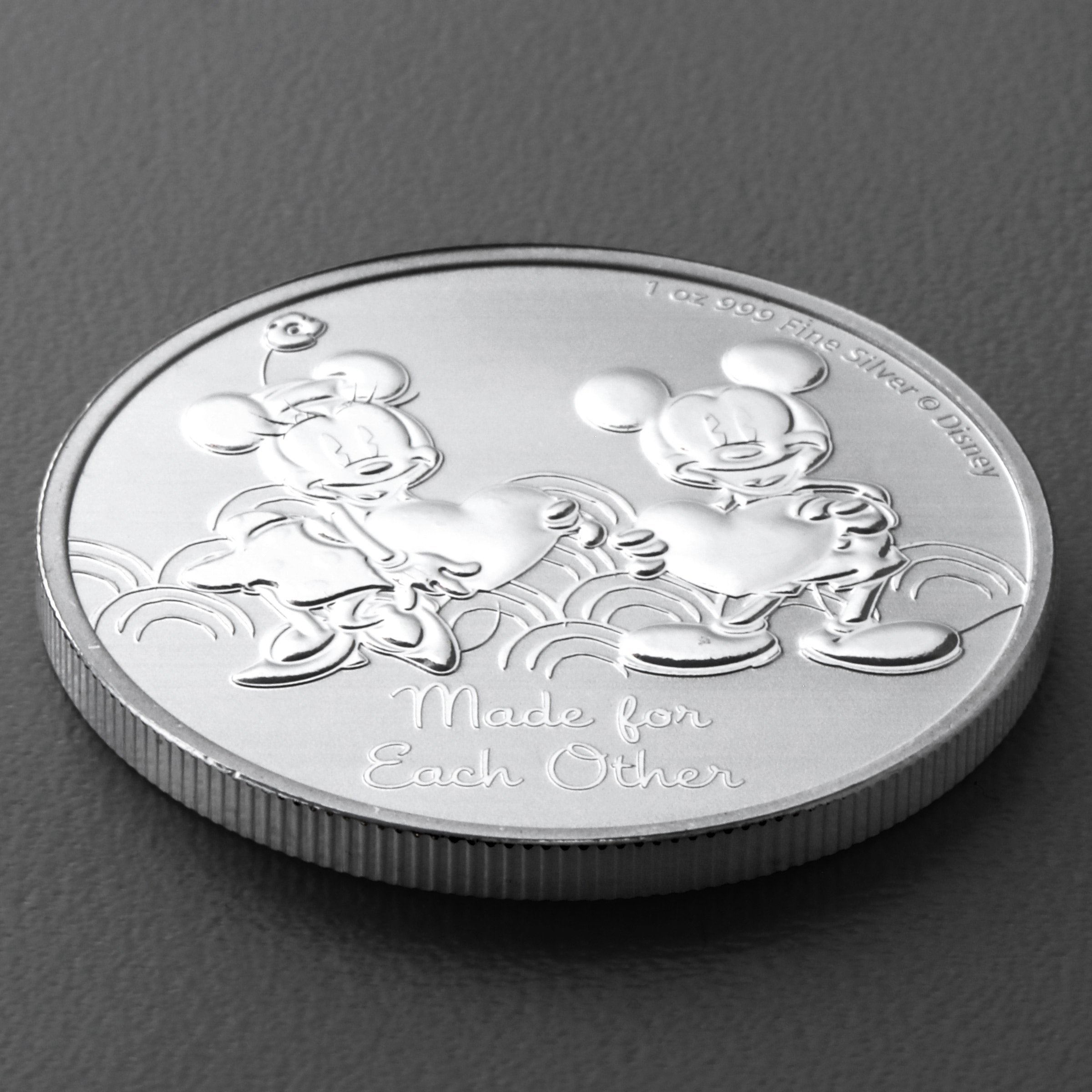 Silbermünze 1oz "Mickey & Minnie" 2023 Disney – Valentines (Niue) - Detailansicht 2