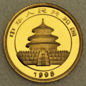 Goldmünze 1/20oz "Panda" 1998 (China) - Miniaturansicht 2