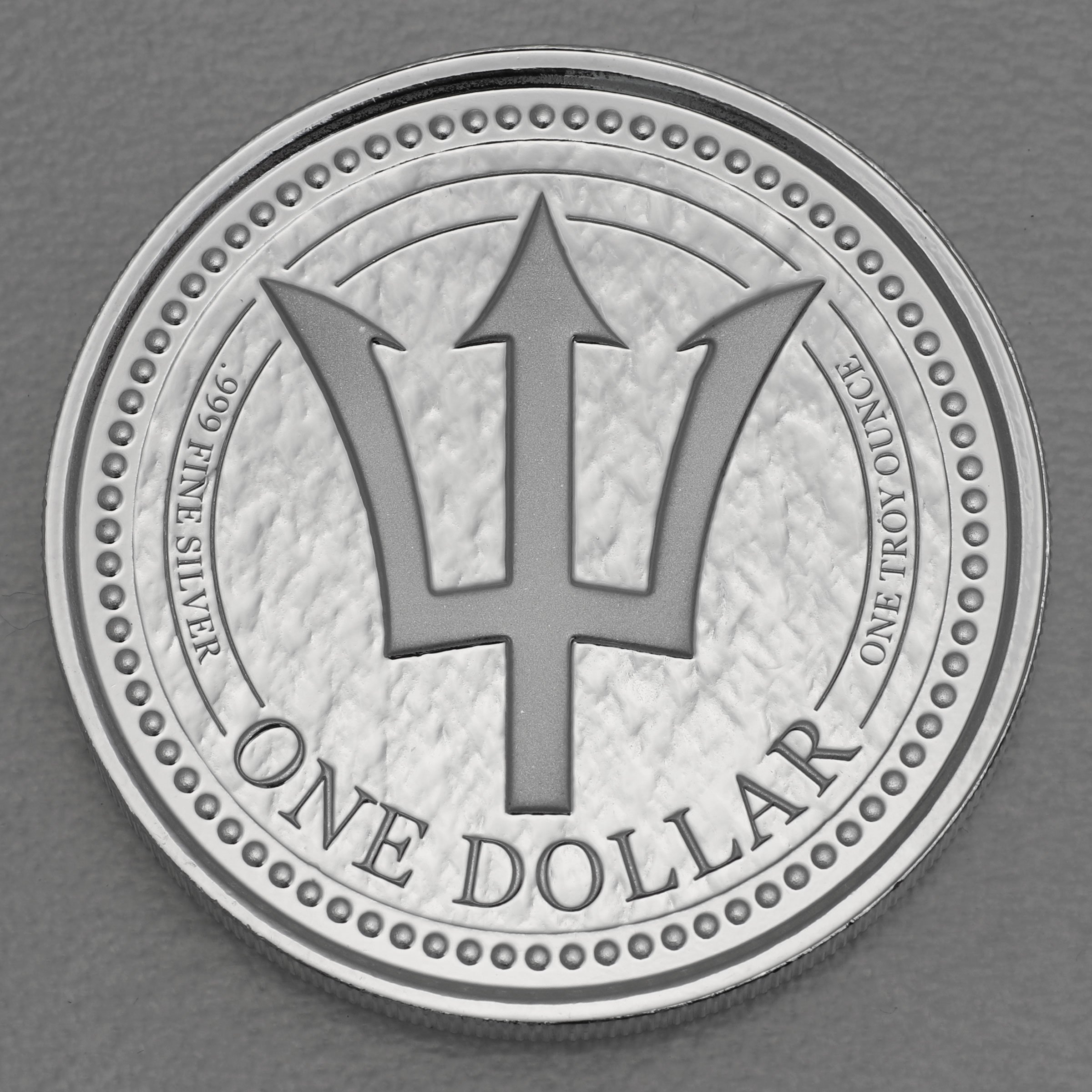 Silbermünze 1oz "Trident / Dreizack" 2018 (Barbados) - Hauptansicht
