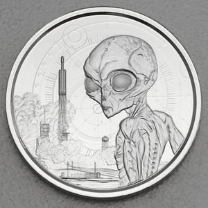 Silbermünze 1oz "Alien" 2021 (Ghana) - Hauptansicht