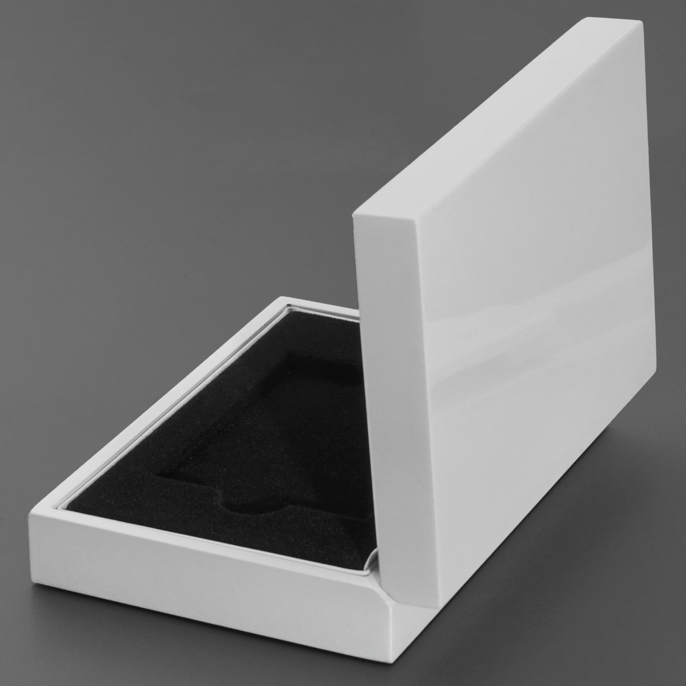 Luxus-Geschenkbox "Hochglanz weiß" (14,8x10,2cm) - Detailansicht 2