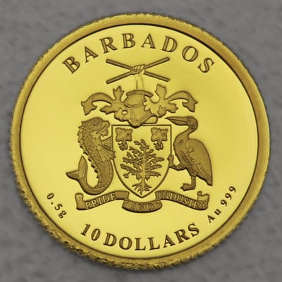 Goldmünze 0,5g "Octopus" 2021 Caribbean Gold (Barbados) - Miniaturansicht 2