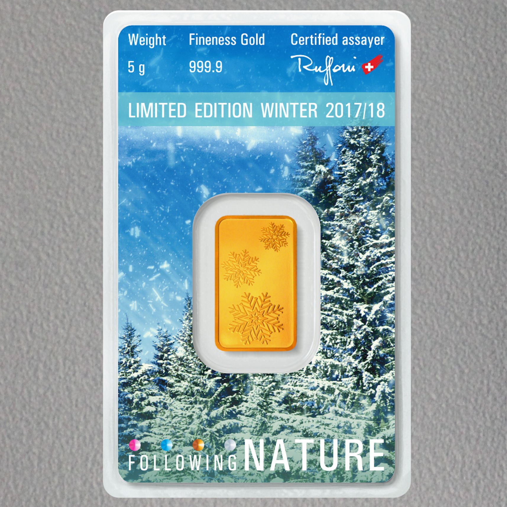 Goldbarren (4x 5g) "Following Nature" ARGOR - Detailansicht 6