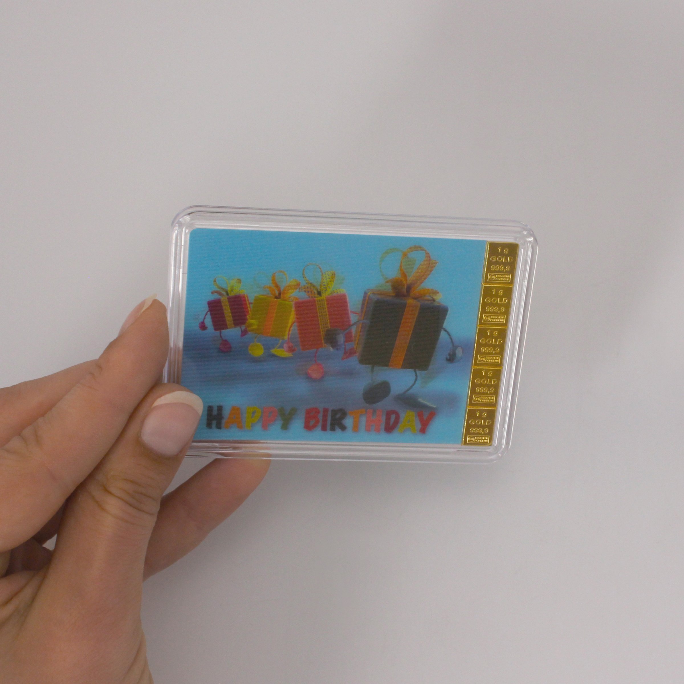 Goldbarren 5g "Geschenke/Happy Birthday" (Flip) - Detailansicht 1
