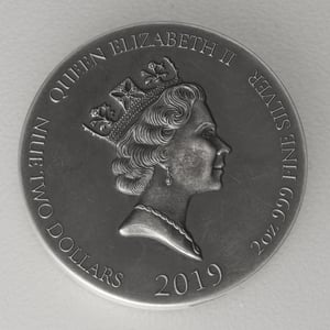 Silbermünze 2oz "The Crowned Virgin" 2019 (AF) Biblical (Niue) - Miniaturansicht 2