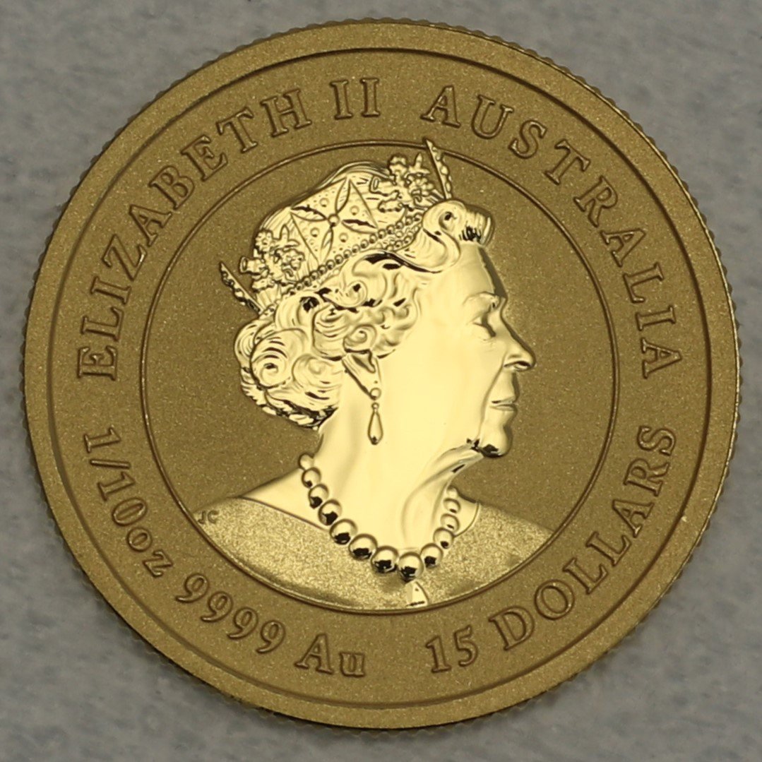 Goldmünze 1/10oz "Tiger" 2022 Lunar III – Year of the Tiger (Australien) - Detailansicht 1