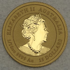 Goldmünze 1/10oz "Tiger" 2022 Lunar III – Year of the Tiger (Australien) - Miniaturansicht 2