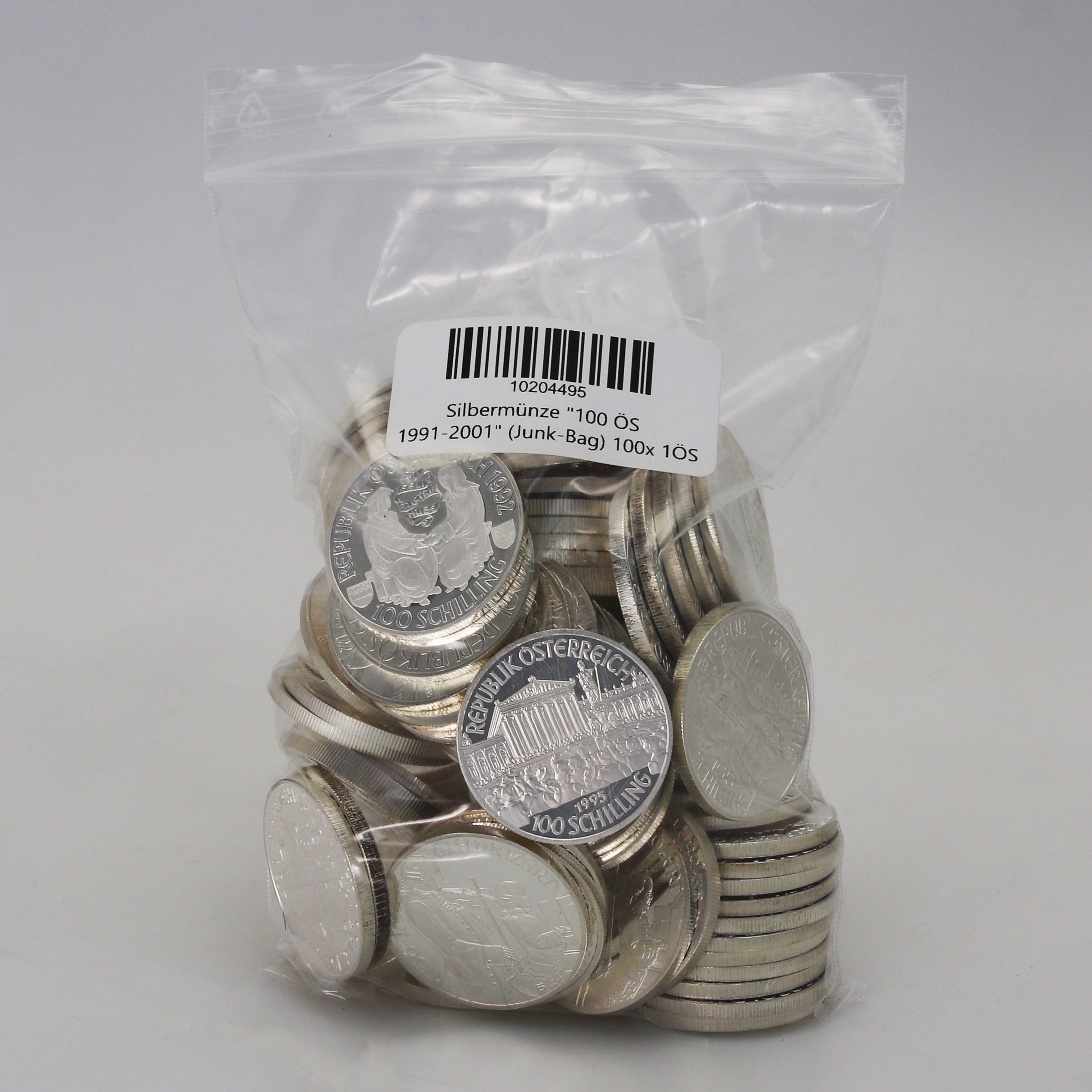 Silbermünze 100 x 100 Schilling 1991-2001 Diverse Investmentpaket (Österreich) - Hauptansicht
