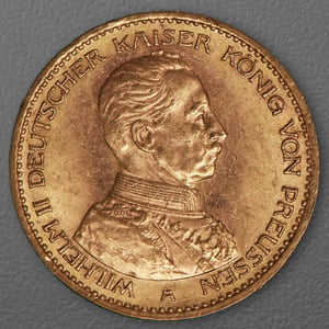 Goldmünze 20 Mark "Wilhelm II. Uniform" 1913-A J.253 (Preußen) - Hauptansicht