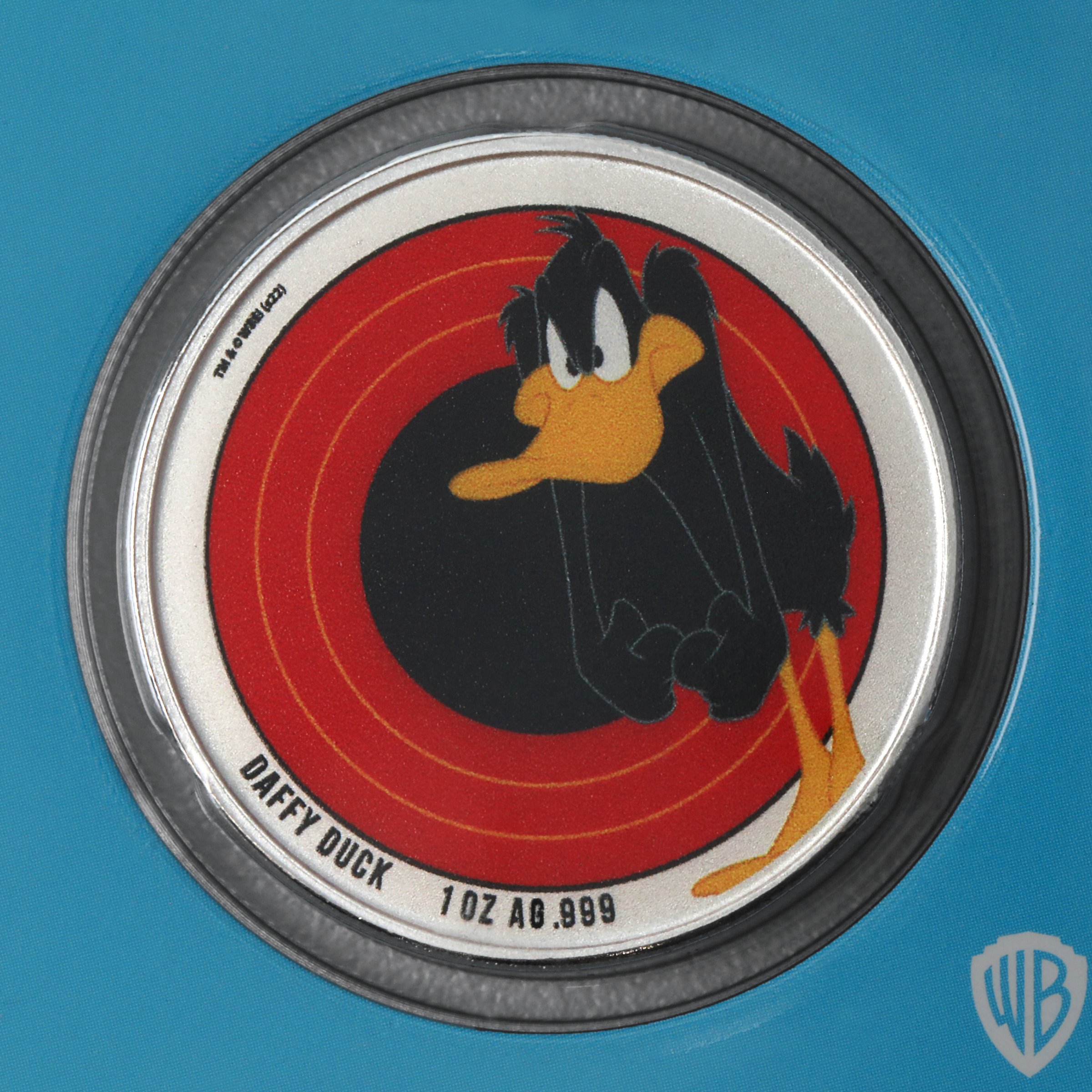 Silbermünze 1oz "Daffy Duck" 2022 (koloriert) Looney Tunes diff. (Samoa) - Detailansicht 2
