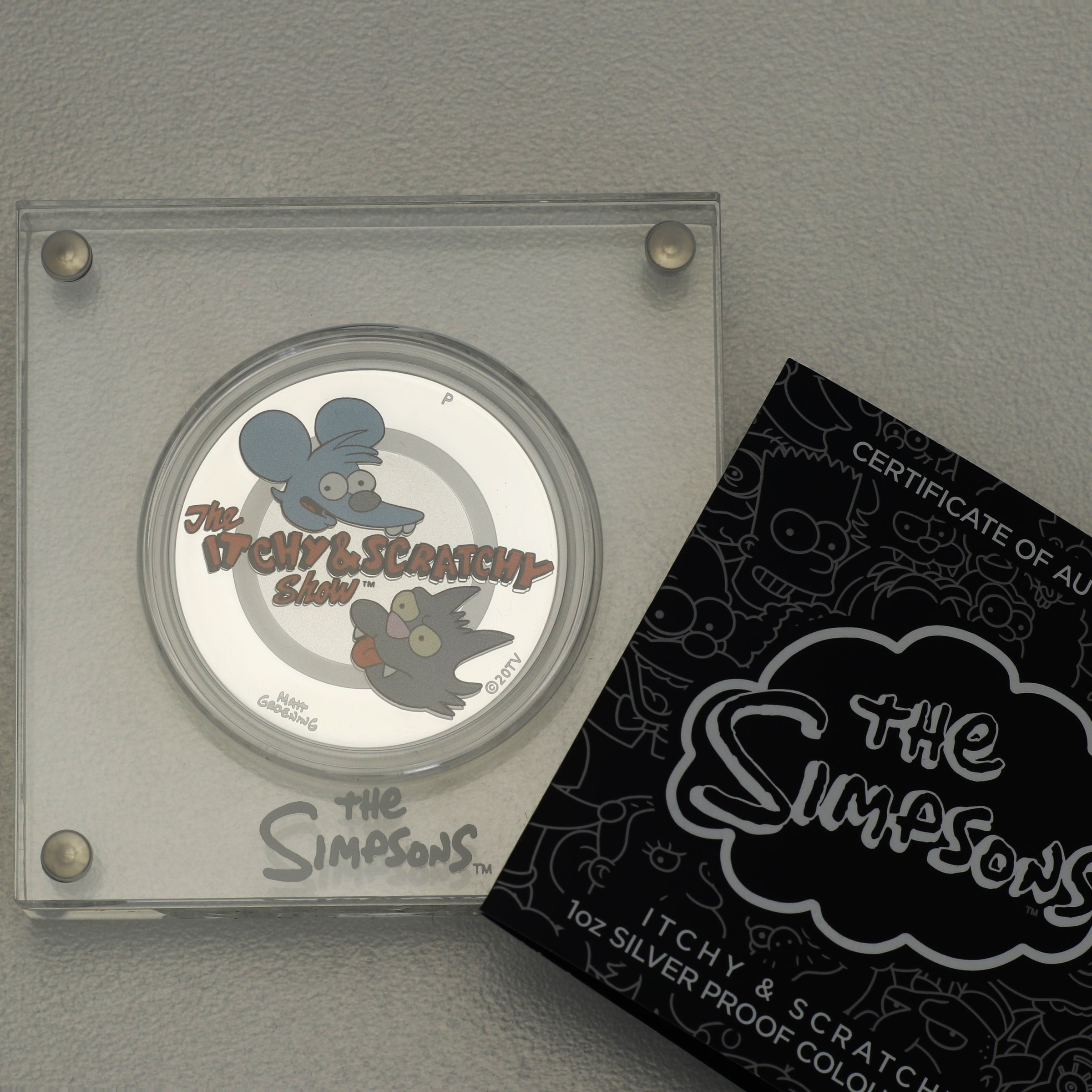 Silbermünze 1oz "The Itchy & Scratchy Show" 2021 (PP/kol.) The Simpsons (Tuvalu) - Detailansicht 2