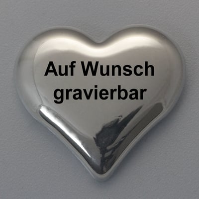 Silber 3-D Barren "Gravur-Herz" 100g, glänzend, gegossen - Miniaturansicht 2