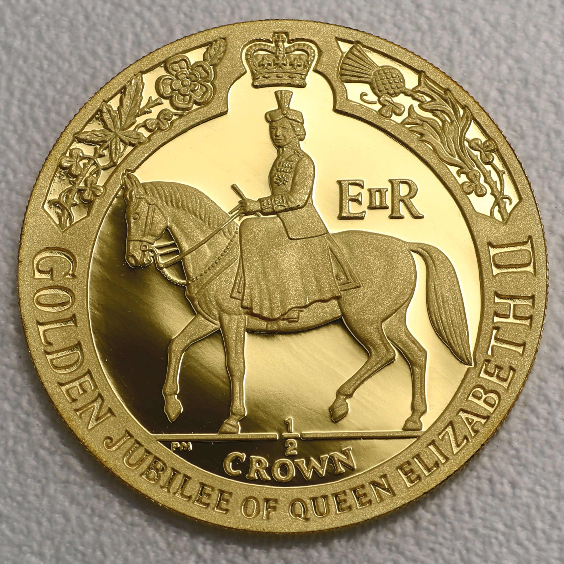 Goldmünzen "Golden Jubilee" 2002 (PP) Set – 4-teilig (Isle of Man) - Detailansicht 3