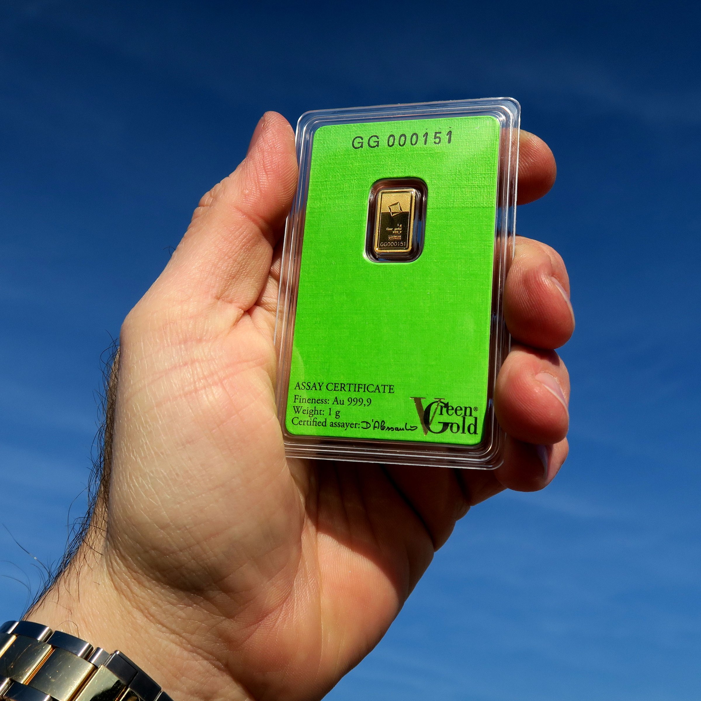 Goldbarren 1g "Green Gold" VALCAMBI (999,9 Au) - Detailansicht 6