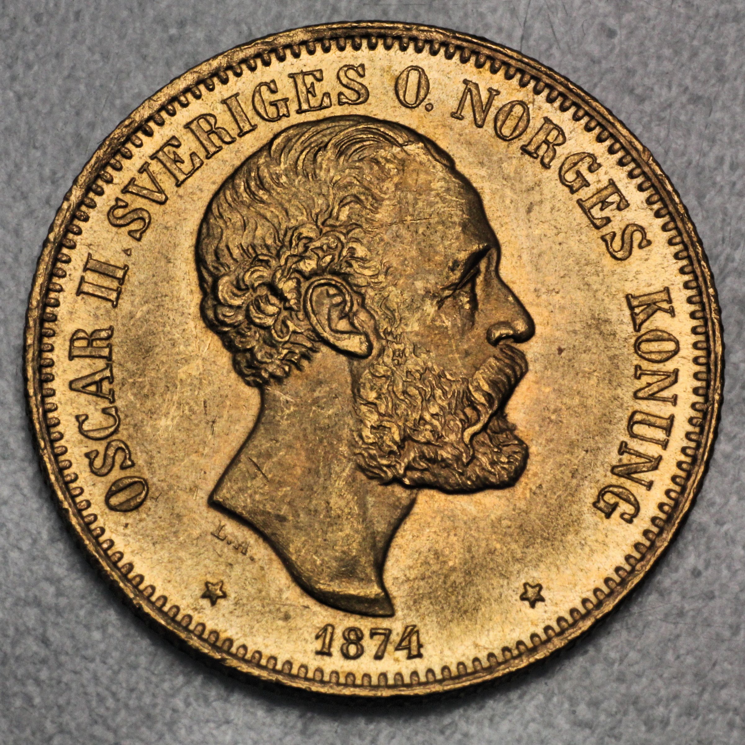Goldmünze 20 Kronor "Oscar II" (Schweden) - Hauptansicht