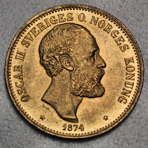 Goldmünze 20 Kronor "Oscar II" (Schweden) - Hauptansicht