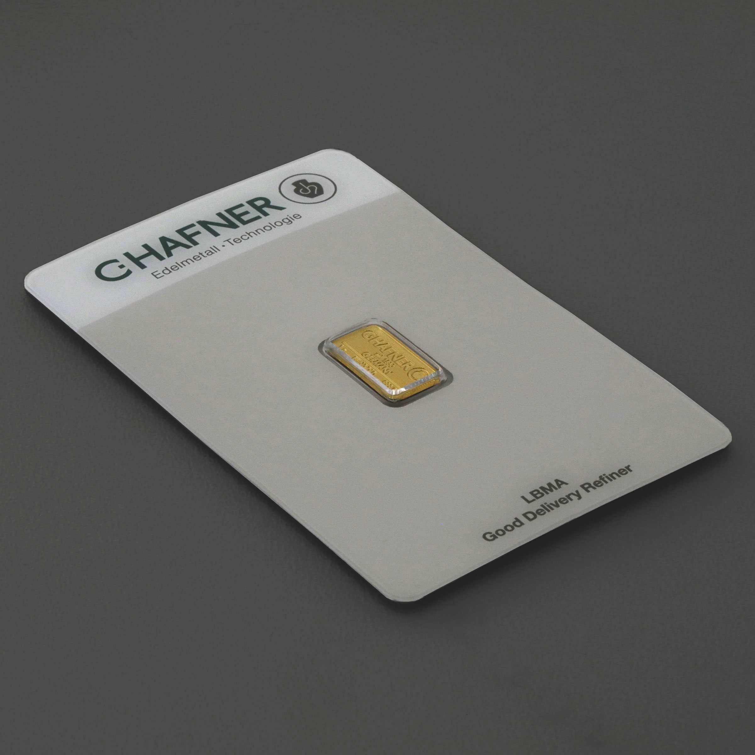 Goldbarren 1g "C.HAFNER - Prägeform" - Detailansicht 2