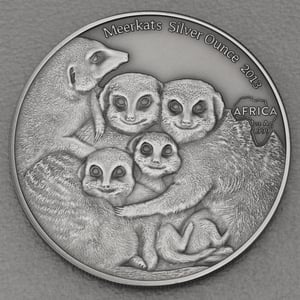 Silbermünze 1oz "Erdmännchen" 2013 (AF) Africa Silver Ounce (Kongo) - Miniaturansicht 1