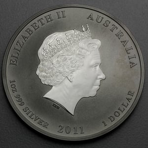 Silbermünze 1oz "Hase" 2011 Lunar II – Year of the Rabbit (Australien) - Miniaturansicht 2