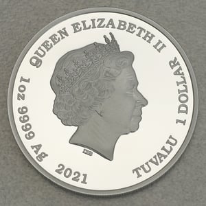 Silbermünze 1oz "The Itchy & Scratchy Show" 2021 (PP/kol.) The Simpsons (Tuvalu) - Miniaturansicht 2