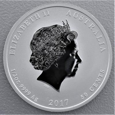 Silbermünze 1/2oz "Hahn" 2017 Lunar II – Year of the Rooster (Australien) - Miniaturansicht 2