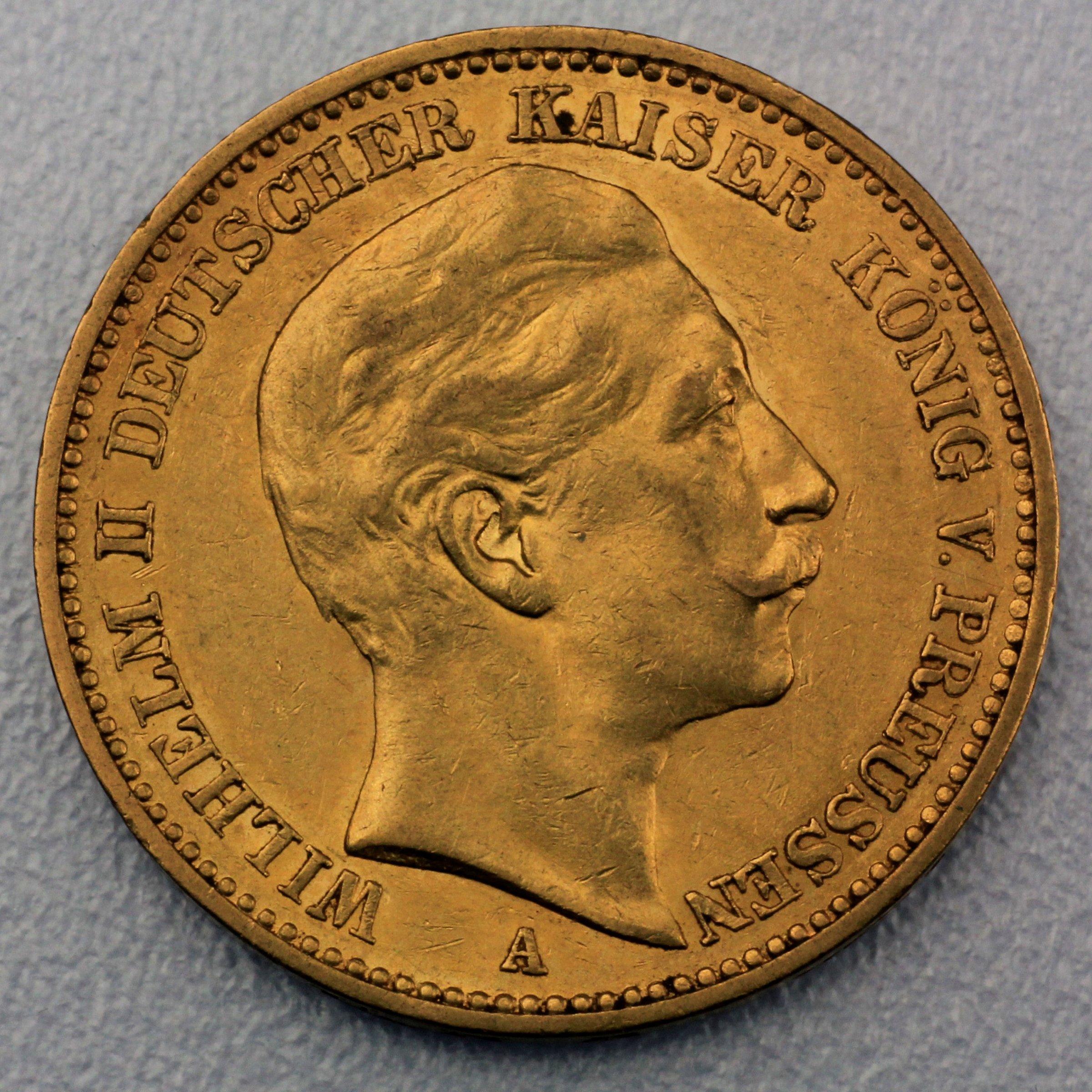 Goldmünze 50 x 20 Mark "Wilhelm II. – Preußen" Tube (Deutschland) - Detailansicht 1