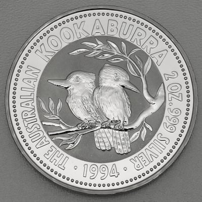 Silbermünze 2oz "Kookaburra" 1994 (Australien) - Miniaturansicht 1