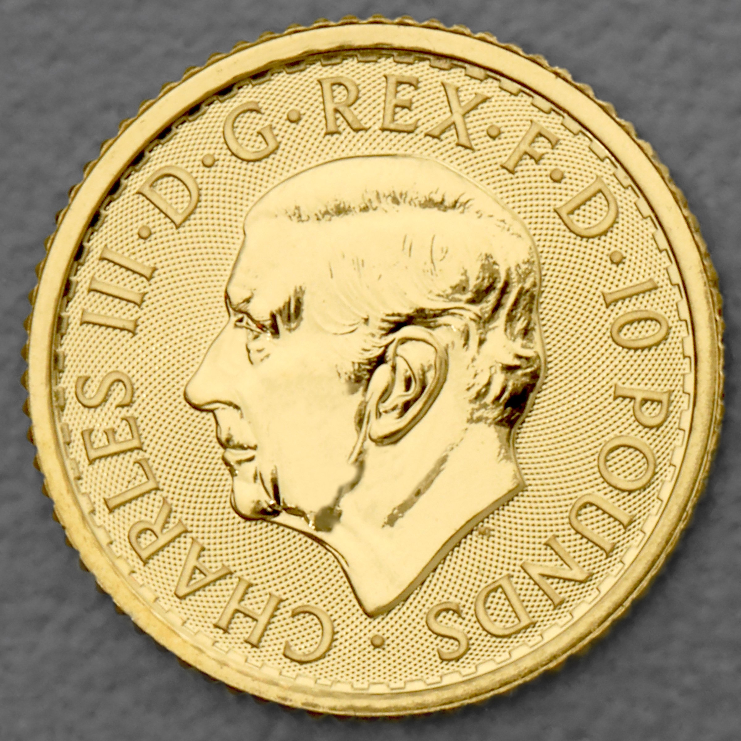 Goldmünze 1/10oz "Britannia" 2023 Charles III. (Großbritannien) - Detailansicht 1