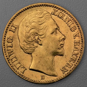 Goldmünze 20 Mark "Ludwig II." 1872-D J.194 (Bayern) - Hauptansicht