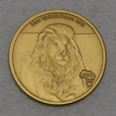 Goldmünze 1/8oz "Löwe" 2013 Africa (Gabun) - Miniaturansicht 1