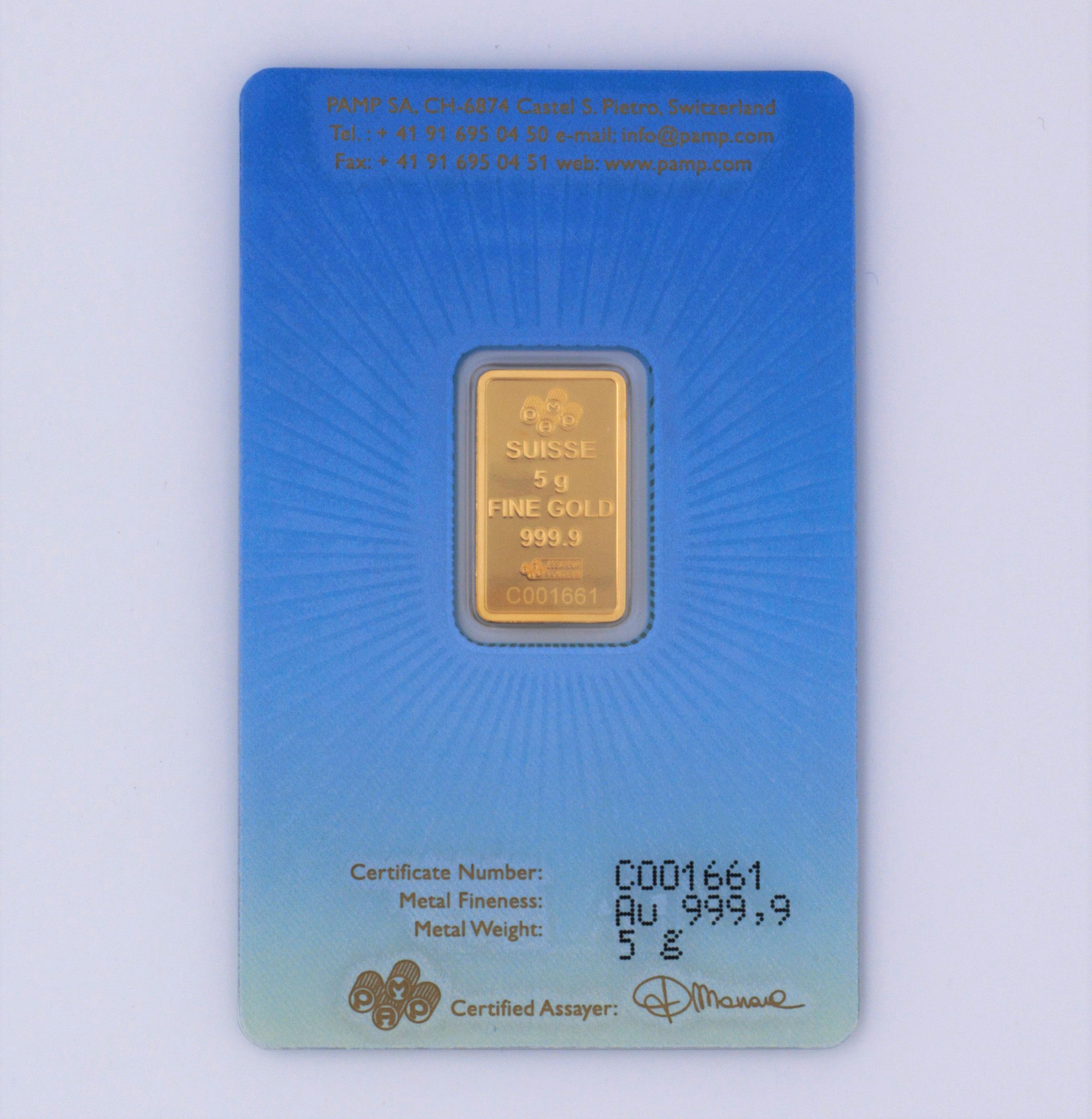 Goldbarren 5g PAMP "Mekka - Ka Bah" - Detailansicht 1