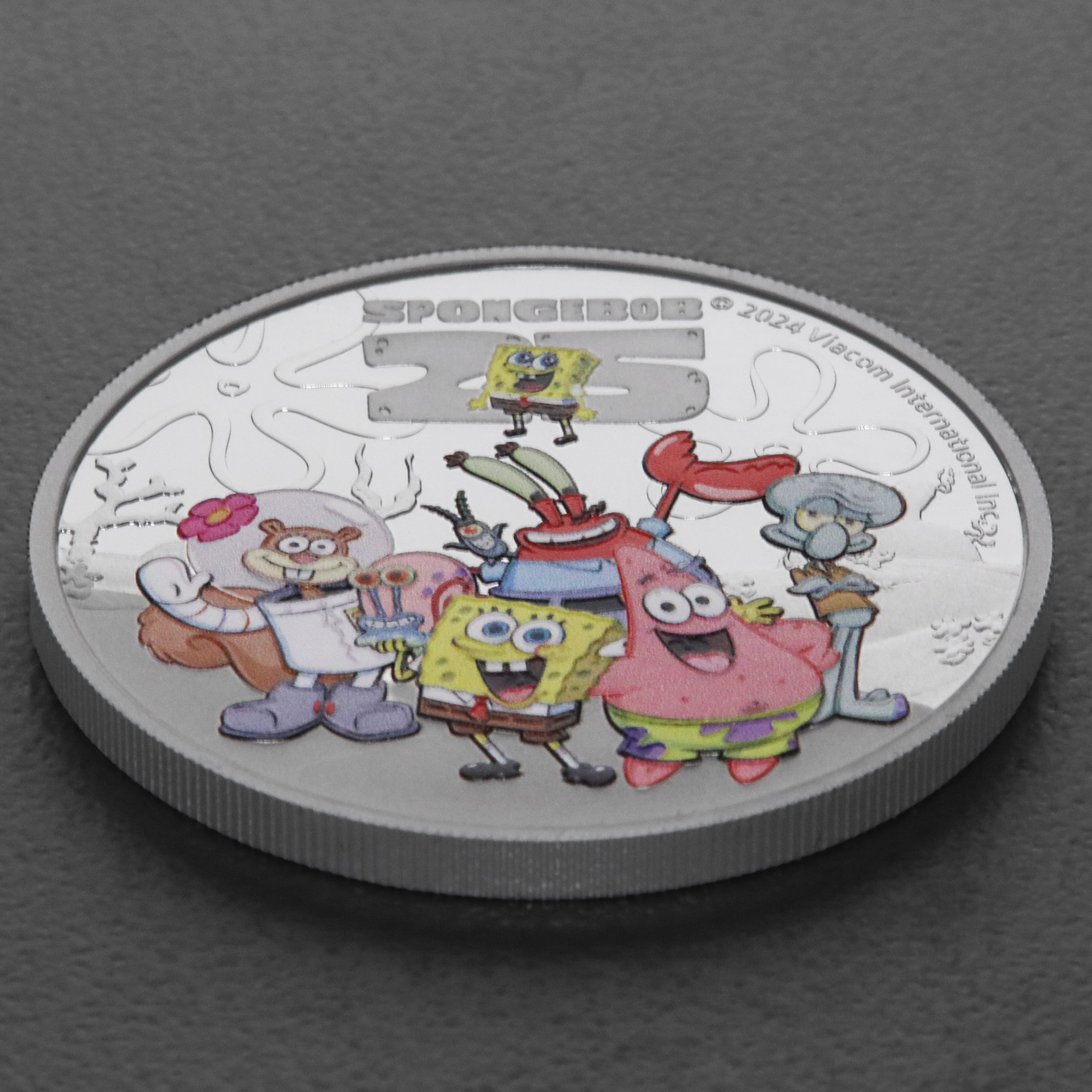 Silbermünze 1oz "SpongeBob & Friends" 2024 (PP/koloriert) (Tuvalu) - Detailansicht 2
