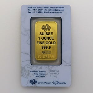 Goldbarren 1oz PAMP "Suisse" - Hauptansicht