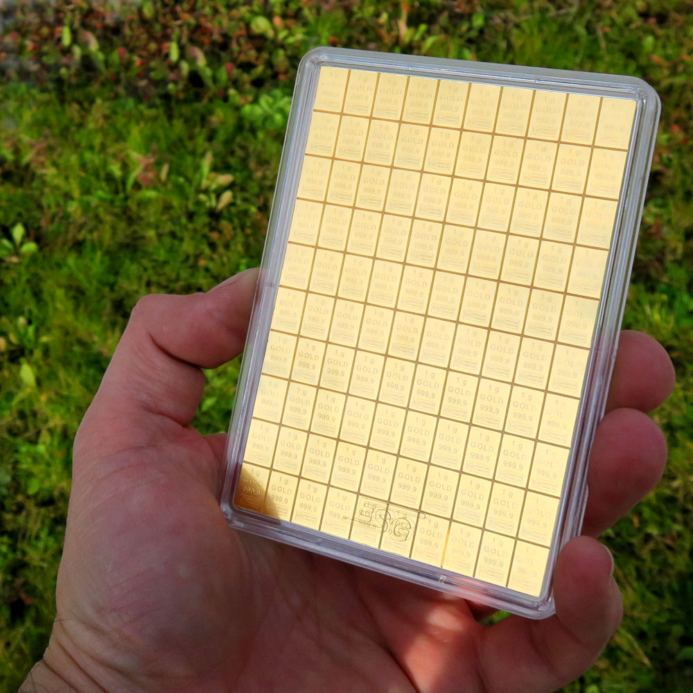 Goldtafel (100x 1g Feingold) "CombiBar" - Detailansicht 4