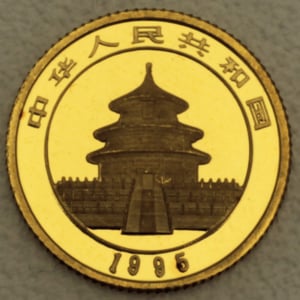 Goldmünze 1/20oz "Panda" 1995 (China) - Miniaturansicht 2
