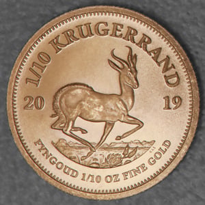 Goldmünze 1/10oz "Krügerrand" 2019 (Südafrika) - Hauptansicht