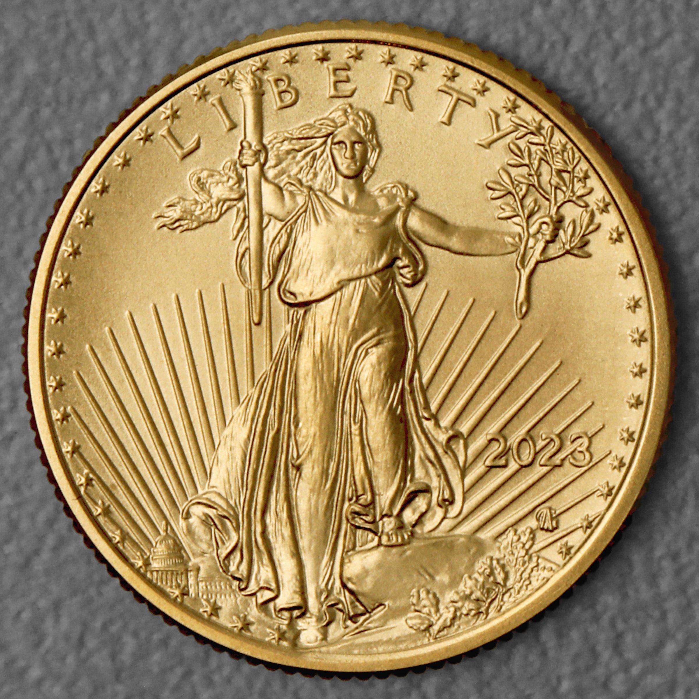 Goldmünze 1/4oz "American Eagle" 2023 (USA) - Detailansicht 1