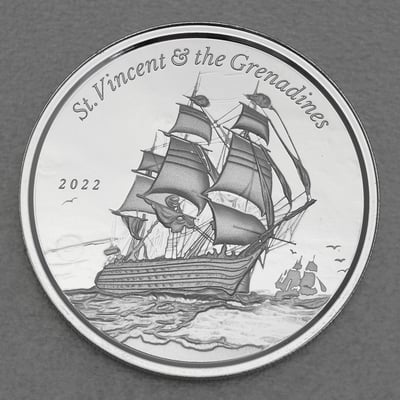 Silbermünze 1oz "Warship" 2022 Eastern Caribbean 8 (St. Vincent & die Grenadinen) - Miniaturansicht 1